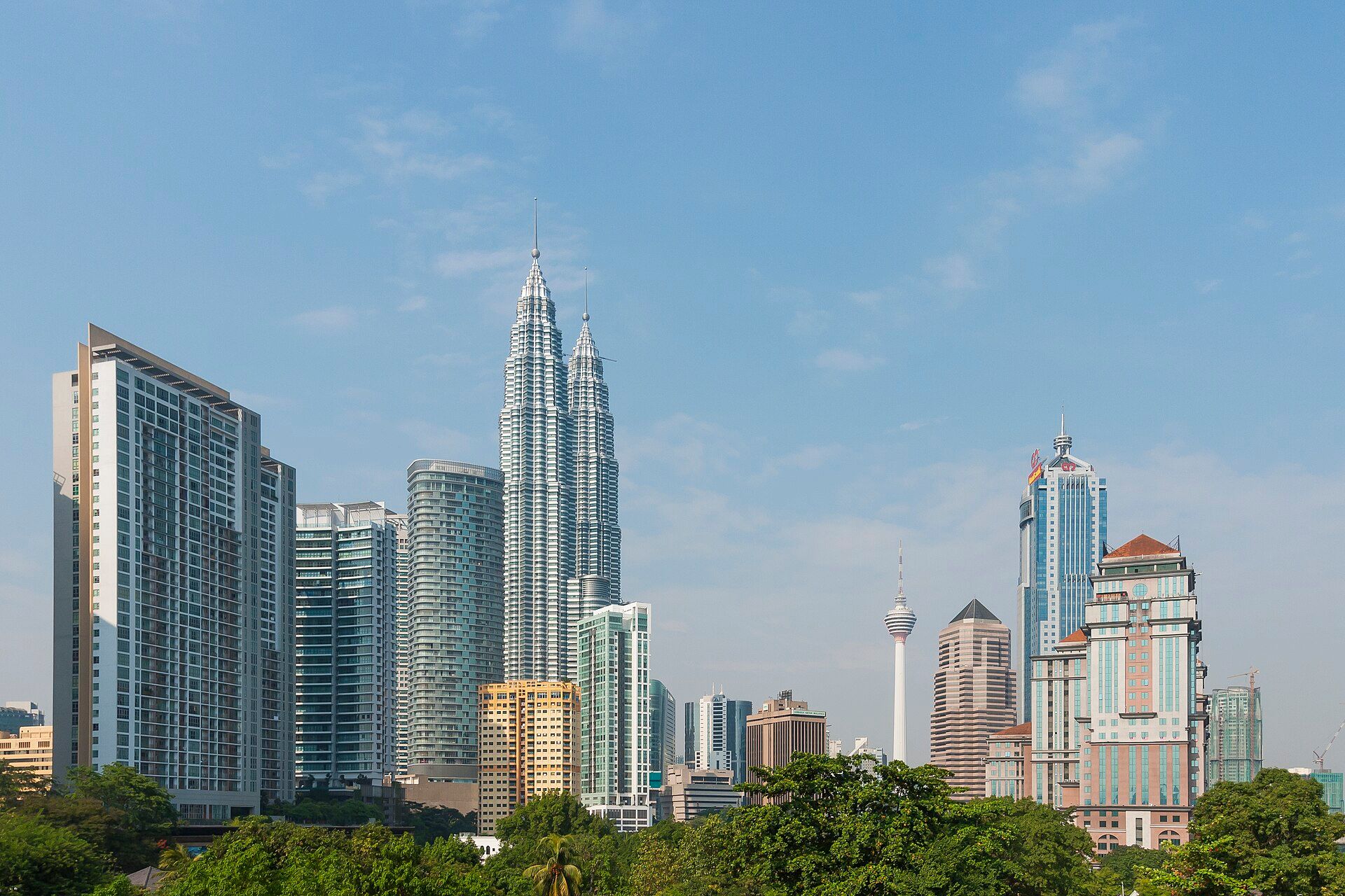 De Petronas Towers in Kuala Lumpur