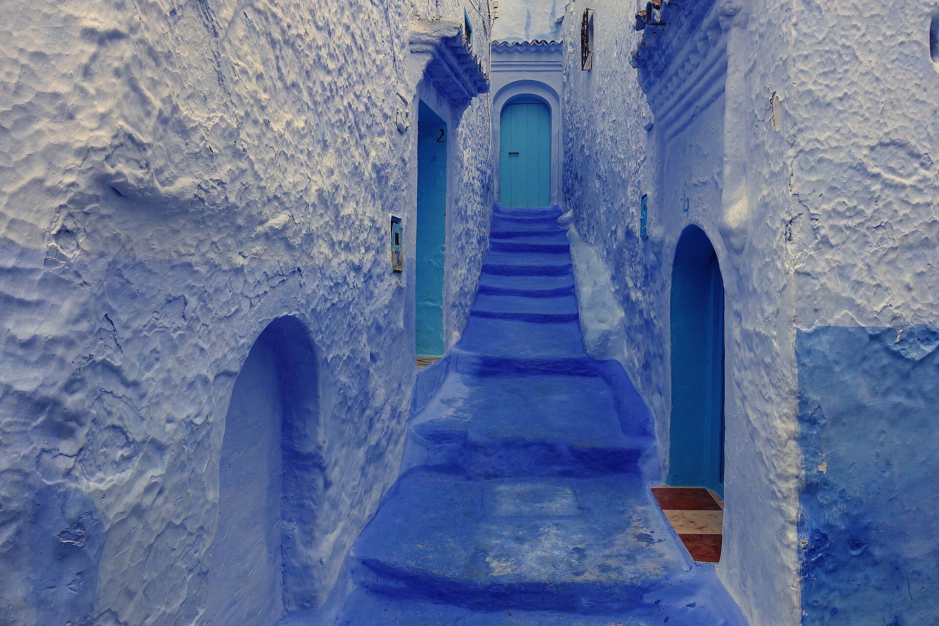 Blauwe steeg in Chefchaouen
